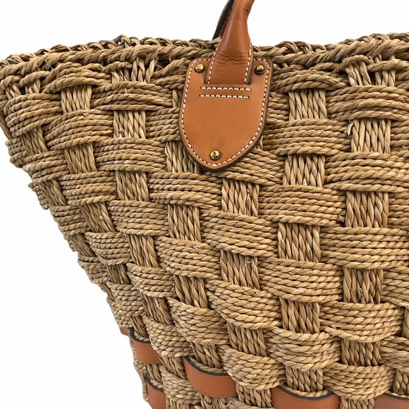 XL Large Woven Ralph Lauren Straw Beach Tote Bag - Picture 9 of 13